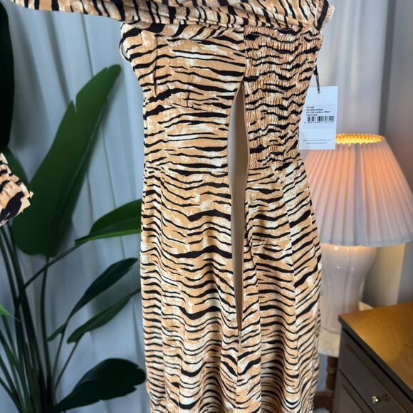 NWT Faithfull the Brand Animal Print Smocked Ira Mini Dress size 4 - Picture 9 of 11